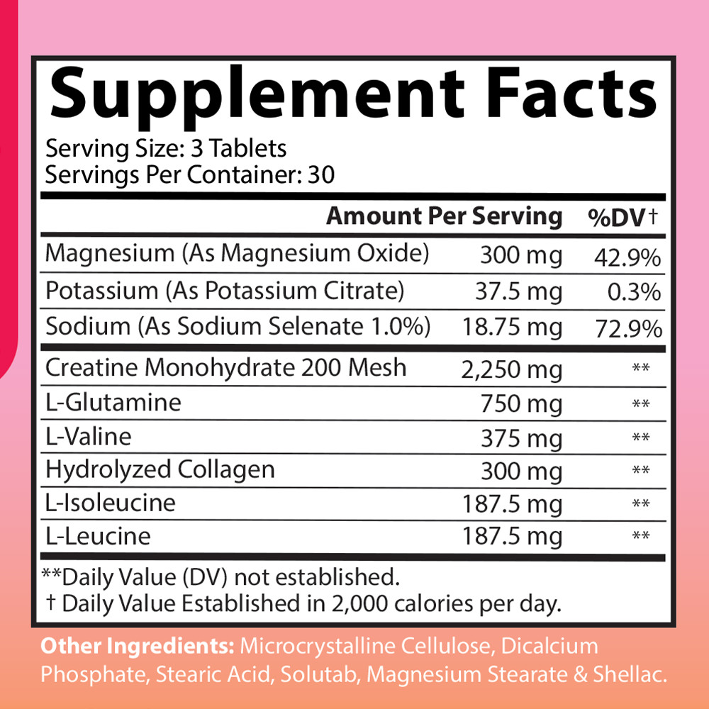 Angry Supplements Better Booty BBL Tablets Creatine for Women Glute Builder 90ct