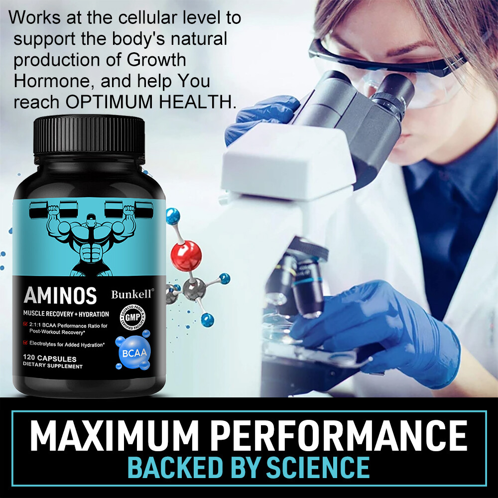 BCAA 5000mg Capsules Increase Energy, Strength and Endurance