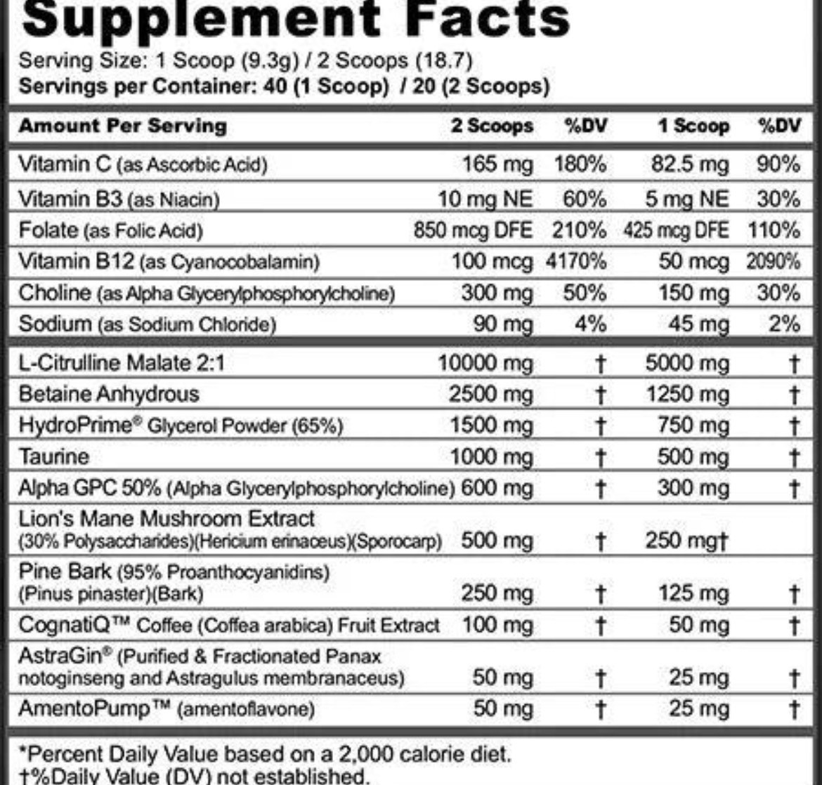 Panda Supplements Pump Stim Free Dragon Fruit Pre Workout New Factory Sealed