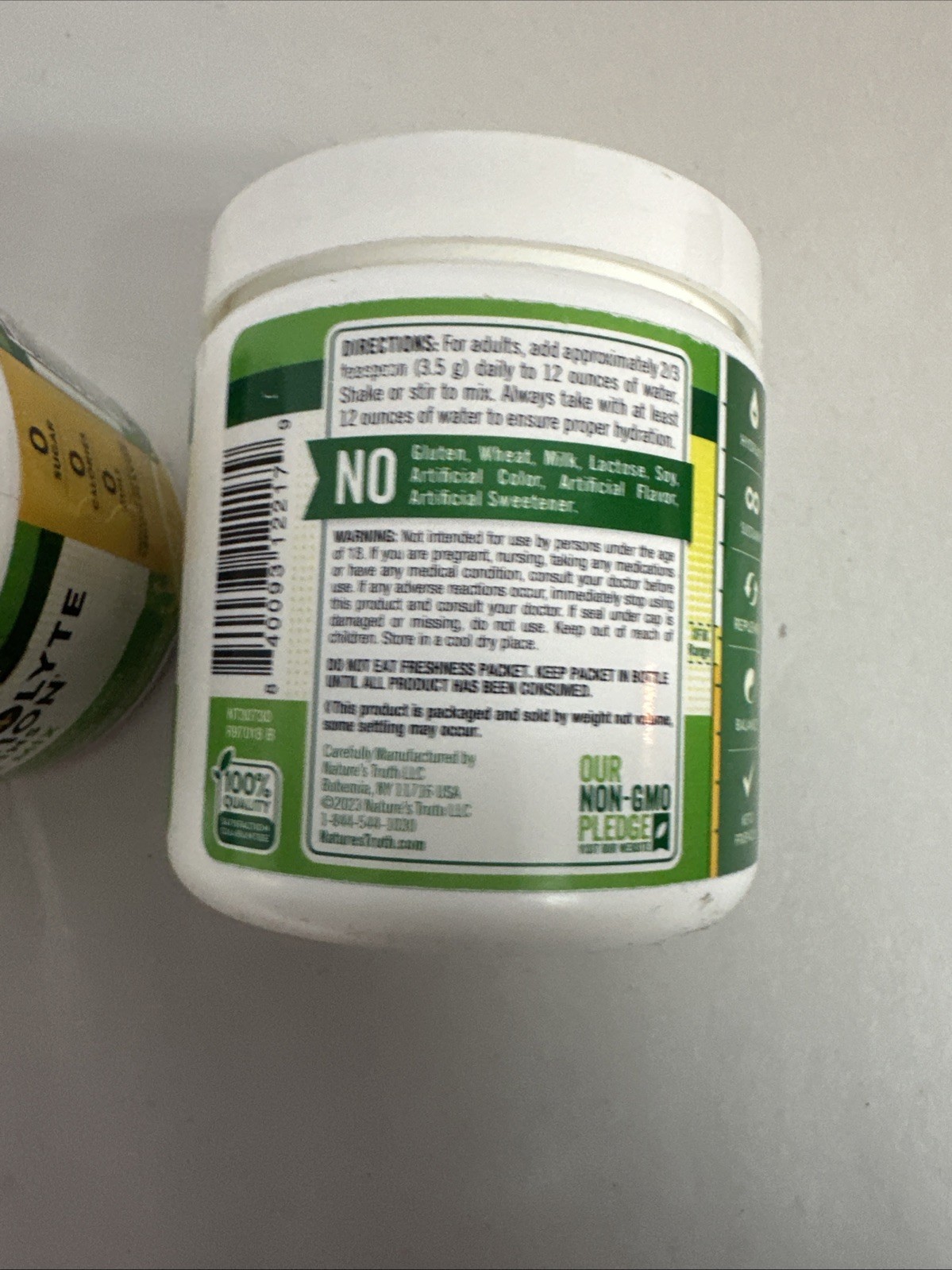 Lot of 2 Nature’s Truth Electrolyte Hydration Lemon 4.3oz Sealed New 02/2027
