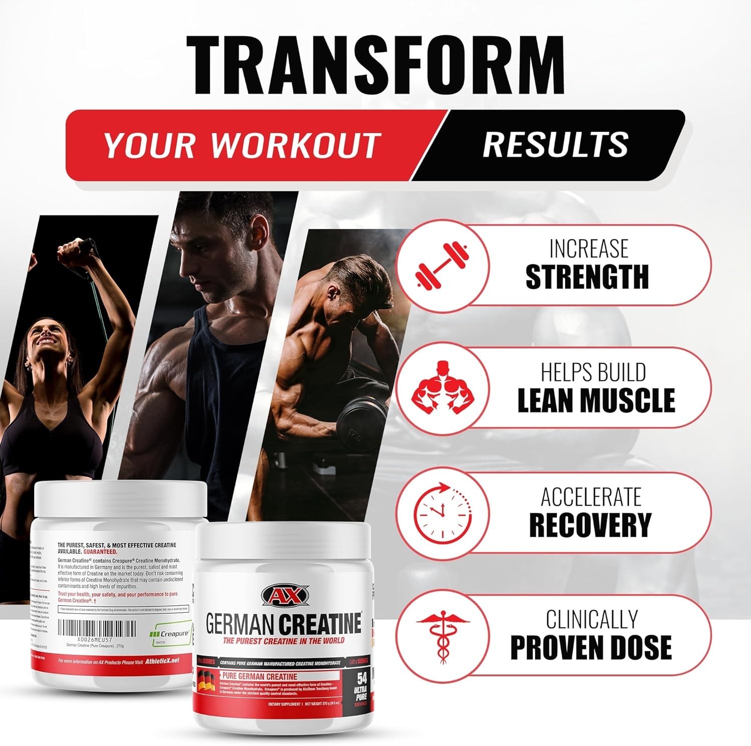 German Creatine – Micronized Creatine Monohydrate Powder, 99.99% Pure Creapure f