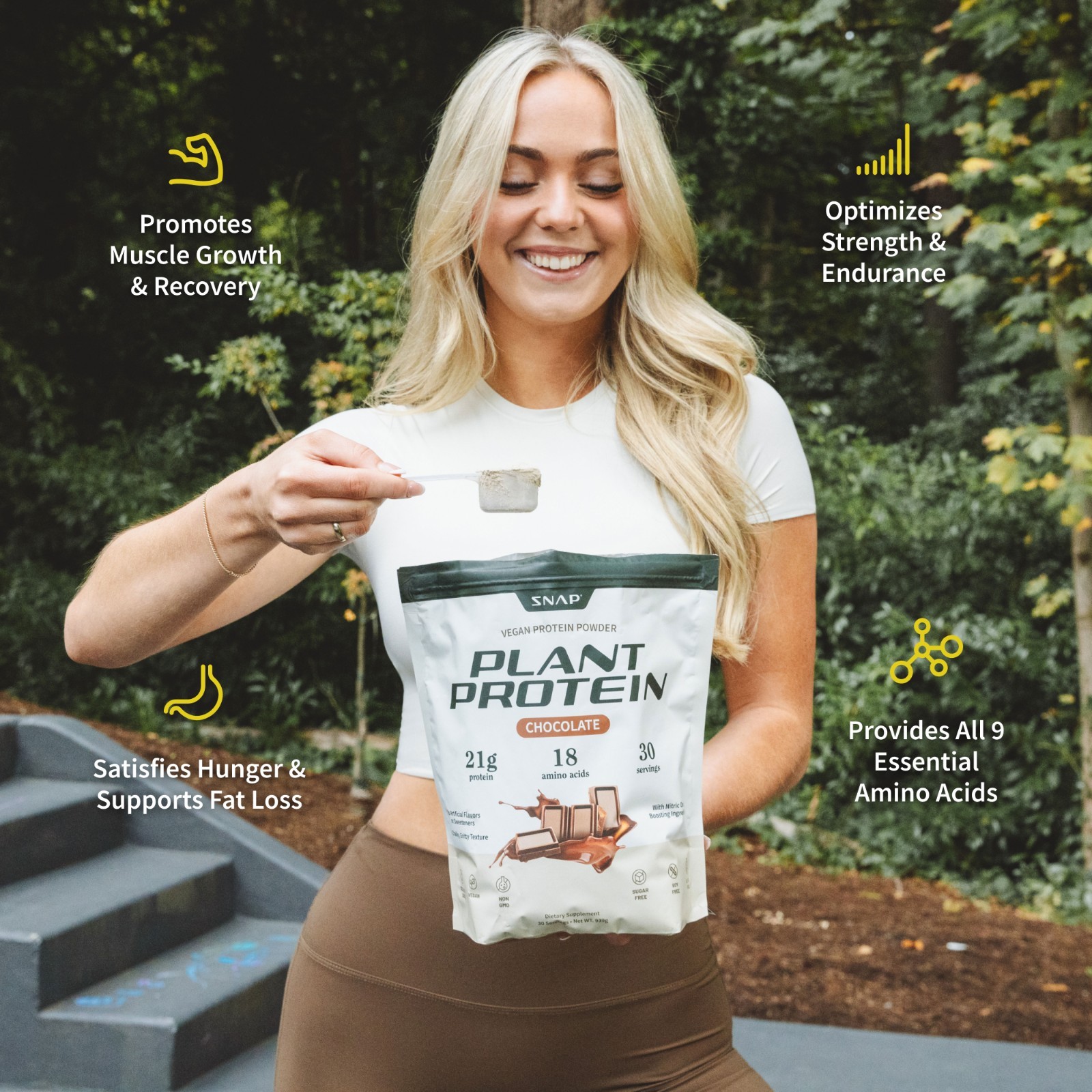 Plant Vegan Protein Powder, Muscle Growth, Performance & Recovery – Chocolate