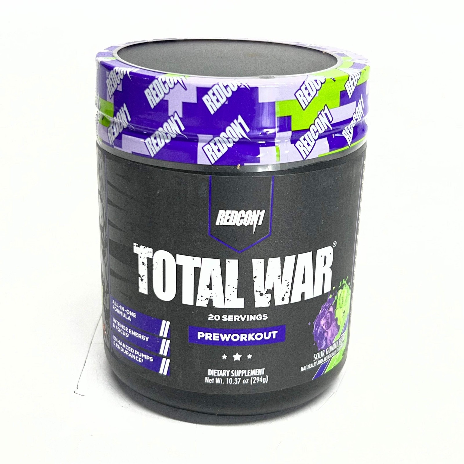 REDCON1 Pre-Workout, Sour Gummy Bear 20 Serving 10.37 oz BB 11/28