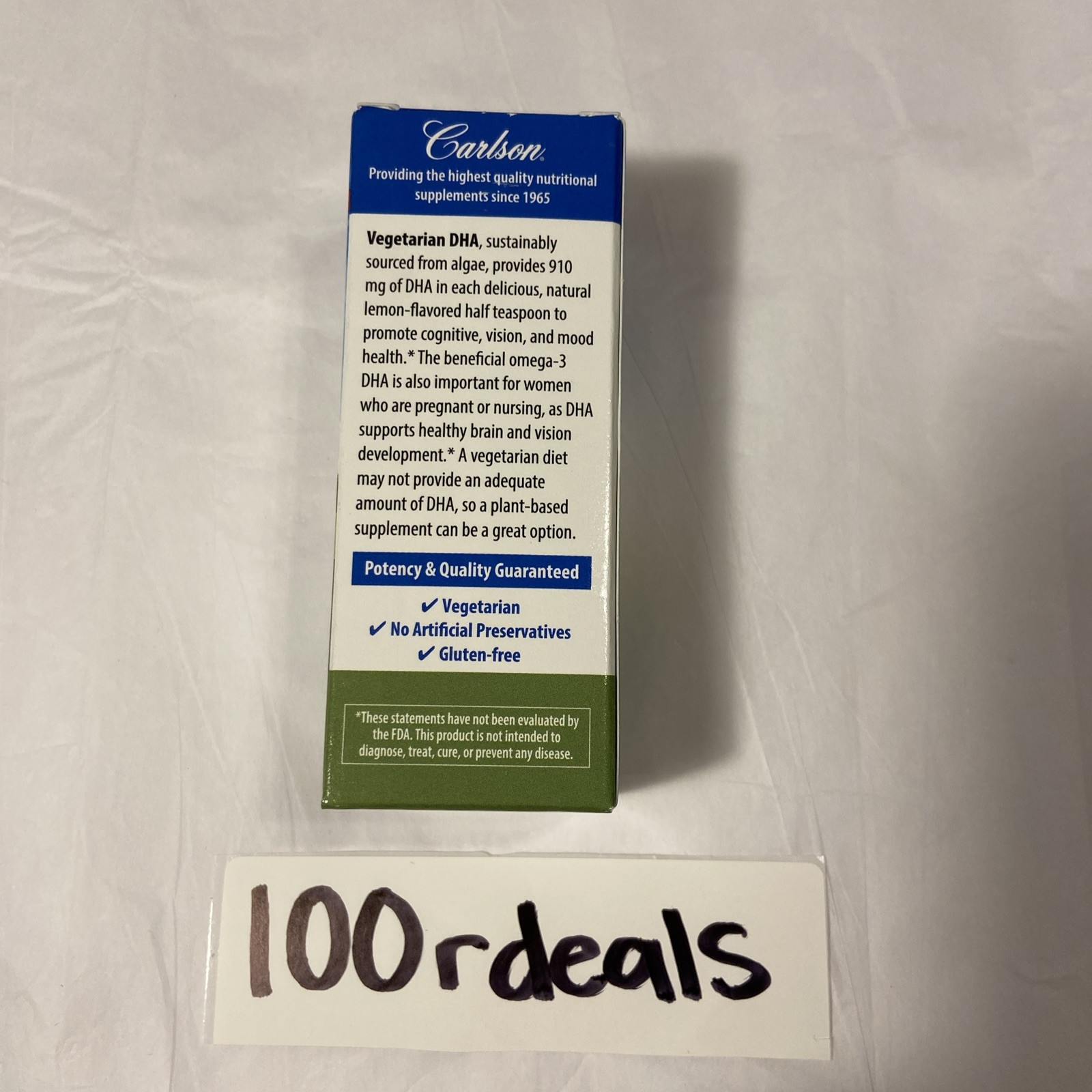 Vegetarian DHA Omega Liquid – Vision, Mood & Mental Support, 910 mg (2Fl. Oz)