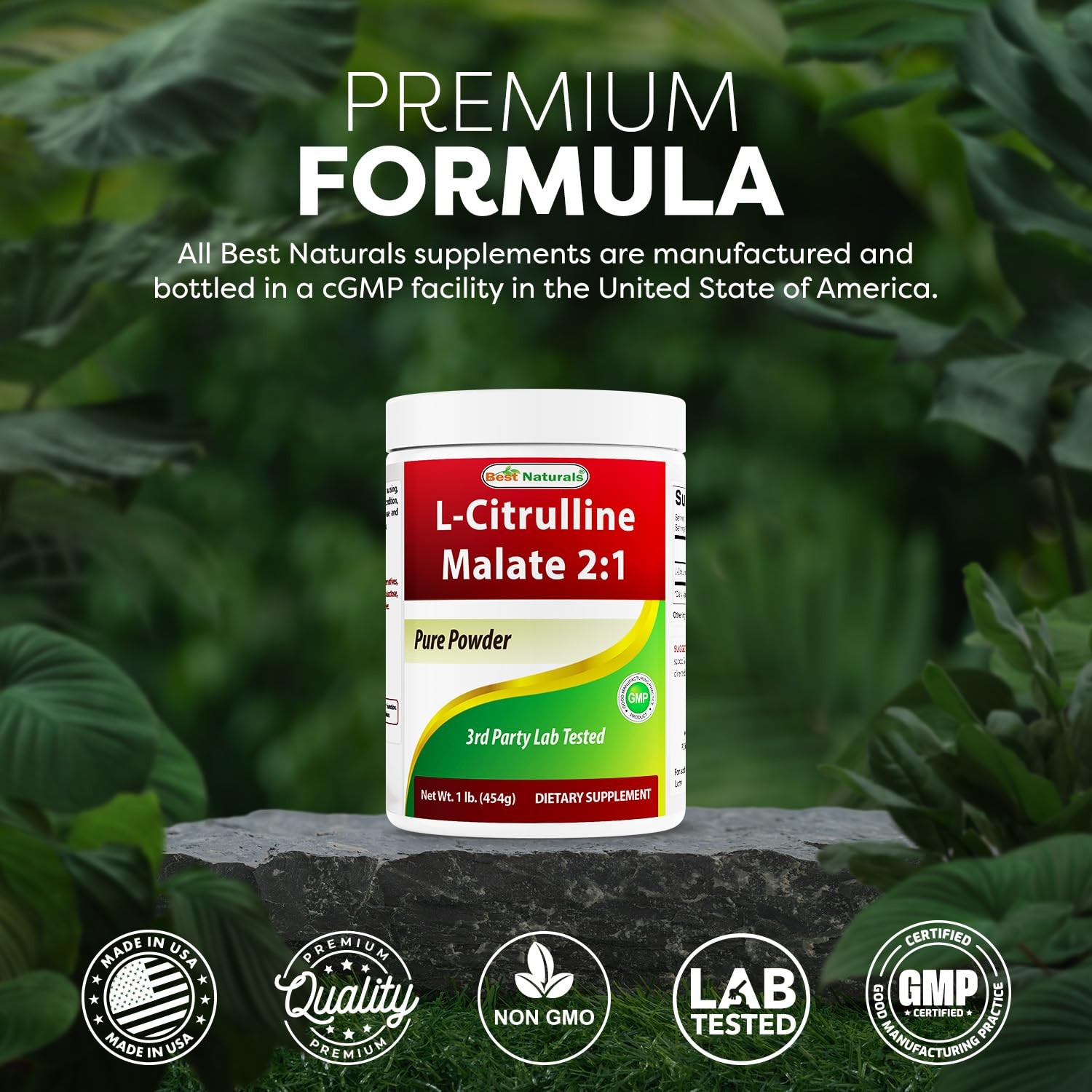 Best Naturals L-Citrulline Malate 2:1 Powder 1 Lb 1 Pound (Pack of 1)