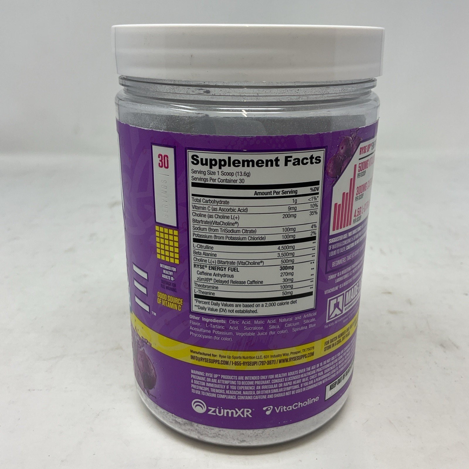 RYSE Loaded Pre Workout Powder – Kool Aid Grape – Exp 09/2027