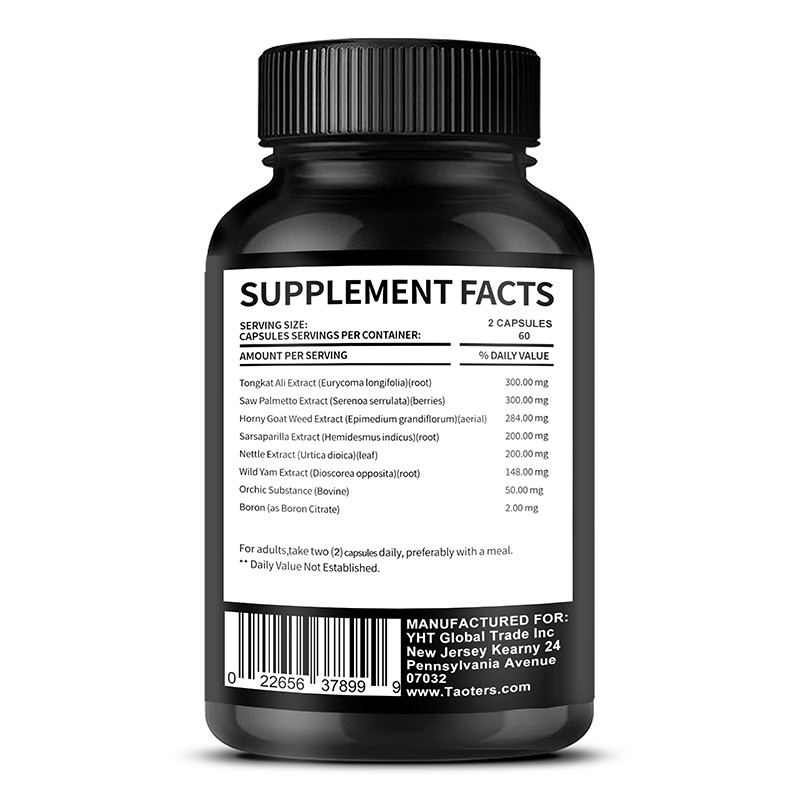 Testosterones Booster for Men High Strength Support Test Boost 120 Capsules