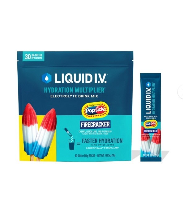 Liquid I.V. Hydration Multiplier Electrolyte Powder Firecracker 30 Sticks