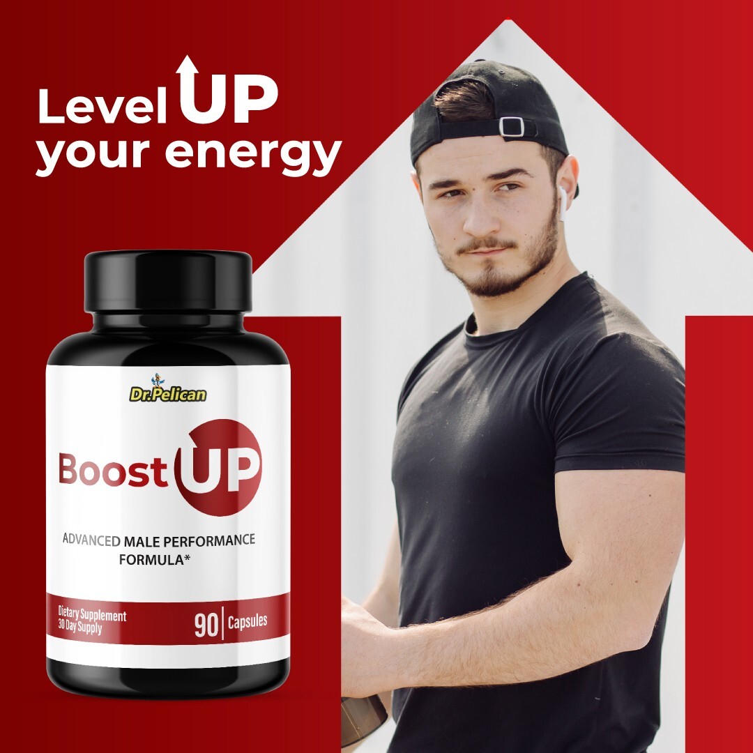 Boost Up- Bodybuilding & Men’s Health Support- 5 Bottles- 450 Capsules