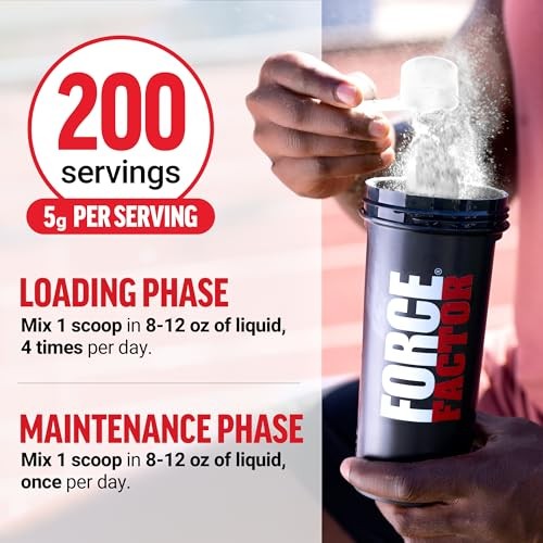 Creatine Monohydrate Powder 5g 200 Servings Unflavored Micronized