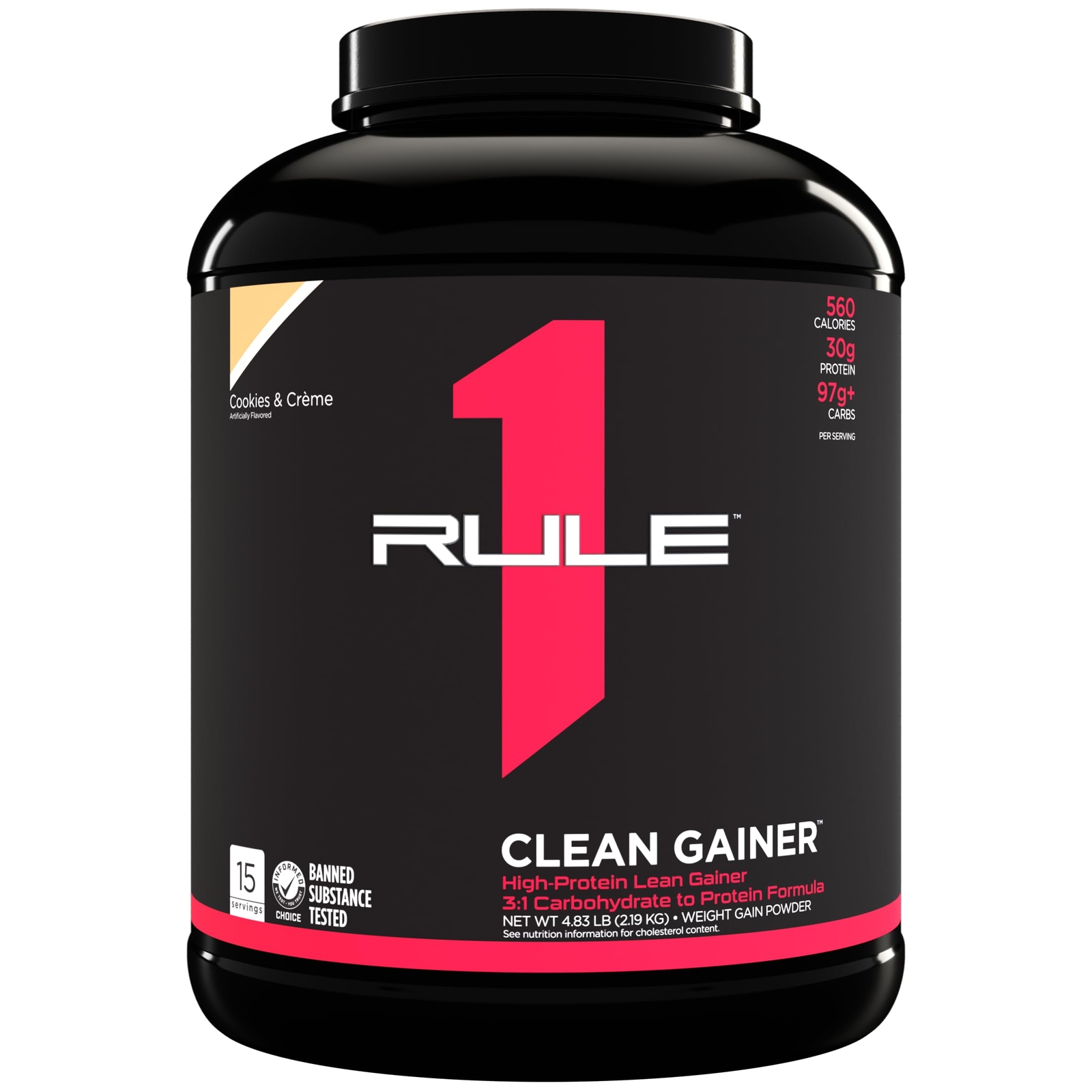 Rule One Proteins R1 Clean Gainer – High-Protein Lean Gain Formula with 560 C…