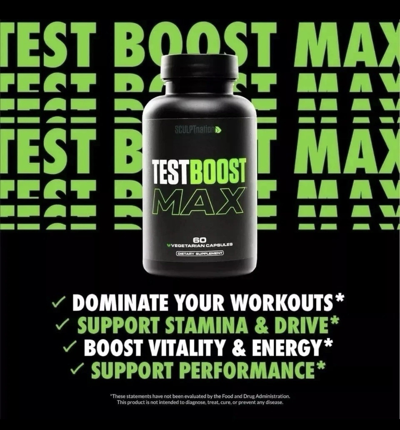 TEST BOOST Max Sculptnation Testosteron Build Muscle Men Torches Fat Builds T