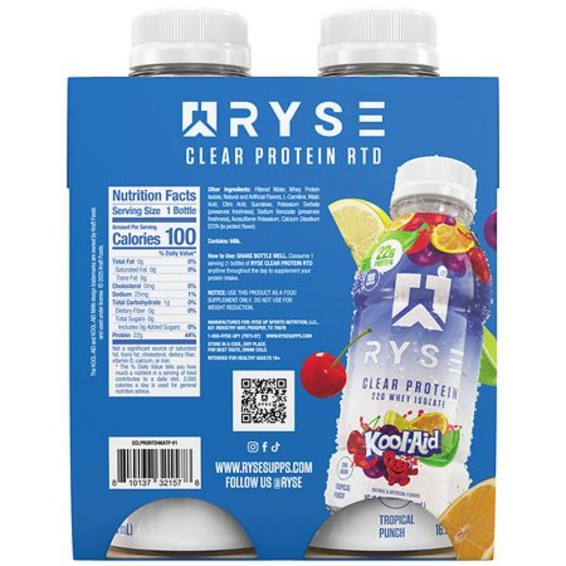 Clear Whey Protein Ready-To-Drink Bottles Kool-Aid Tropical Punch 16.9 fl oz
