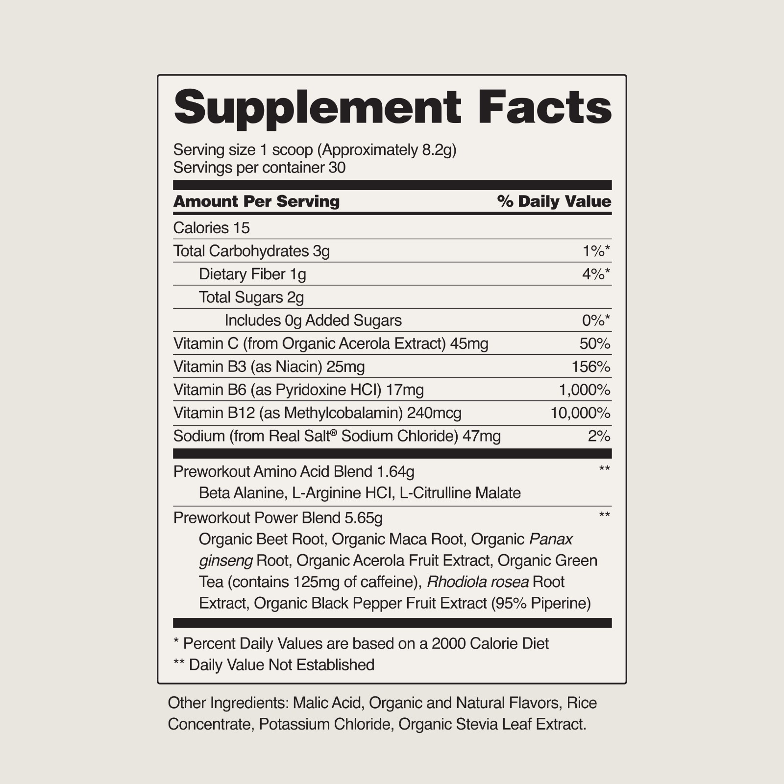 Beet Root Pre Workout Powder Organic Snap Supplements Nitric Oxide Booster 8.8oz