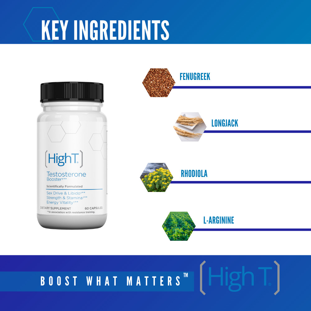 High T Testosterone Booster Supplement, 60ct.