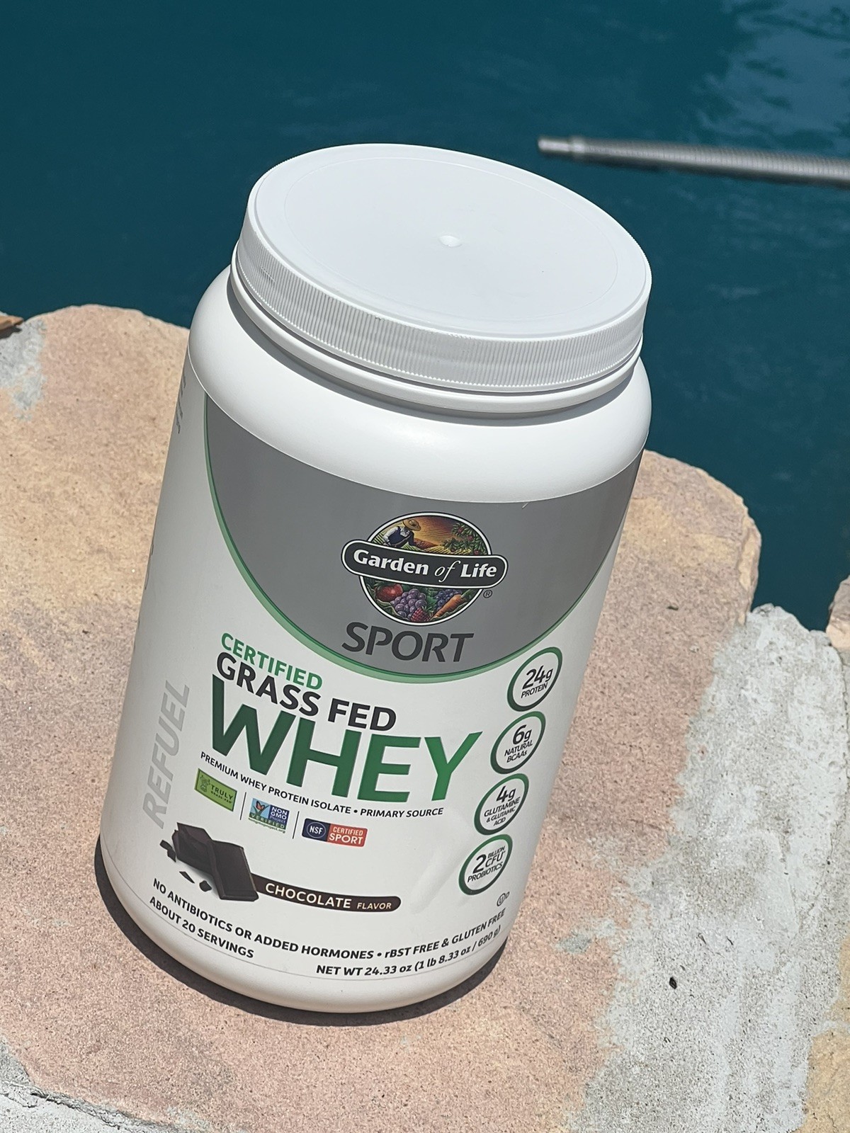 Garden of Life Sport Certified Grass Fed Whey Protein – Chocolate 9/2026 24.33oz