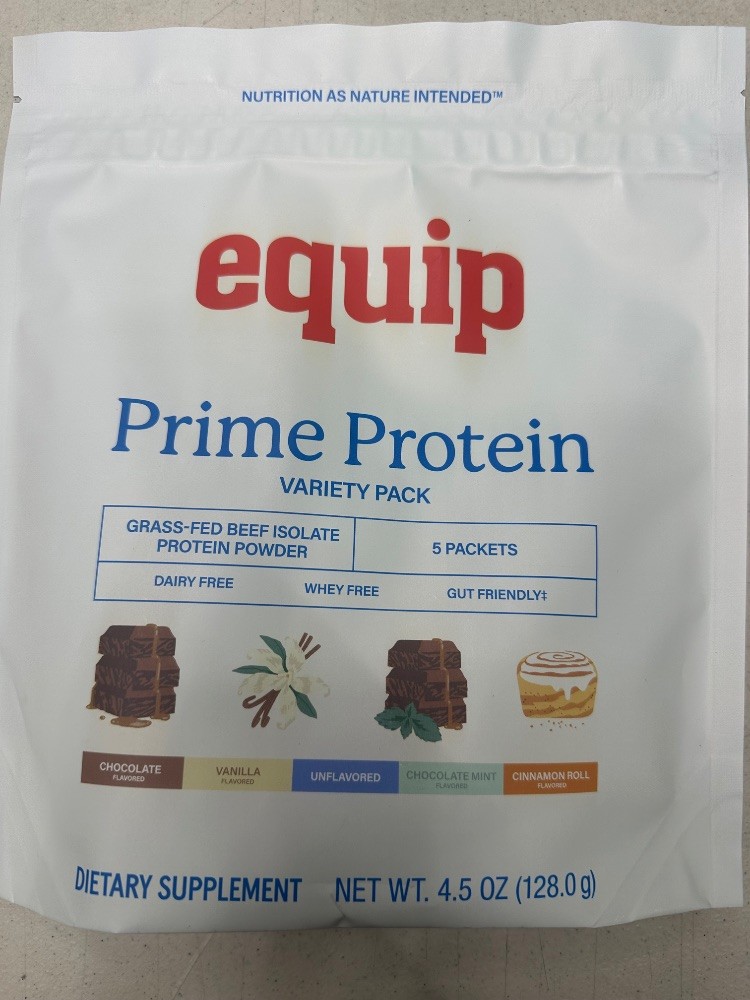 Equip Prime Protein Variety Pack Grass-Fed Beef Isolate Powder 5 Packets 4.5oz