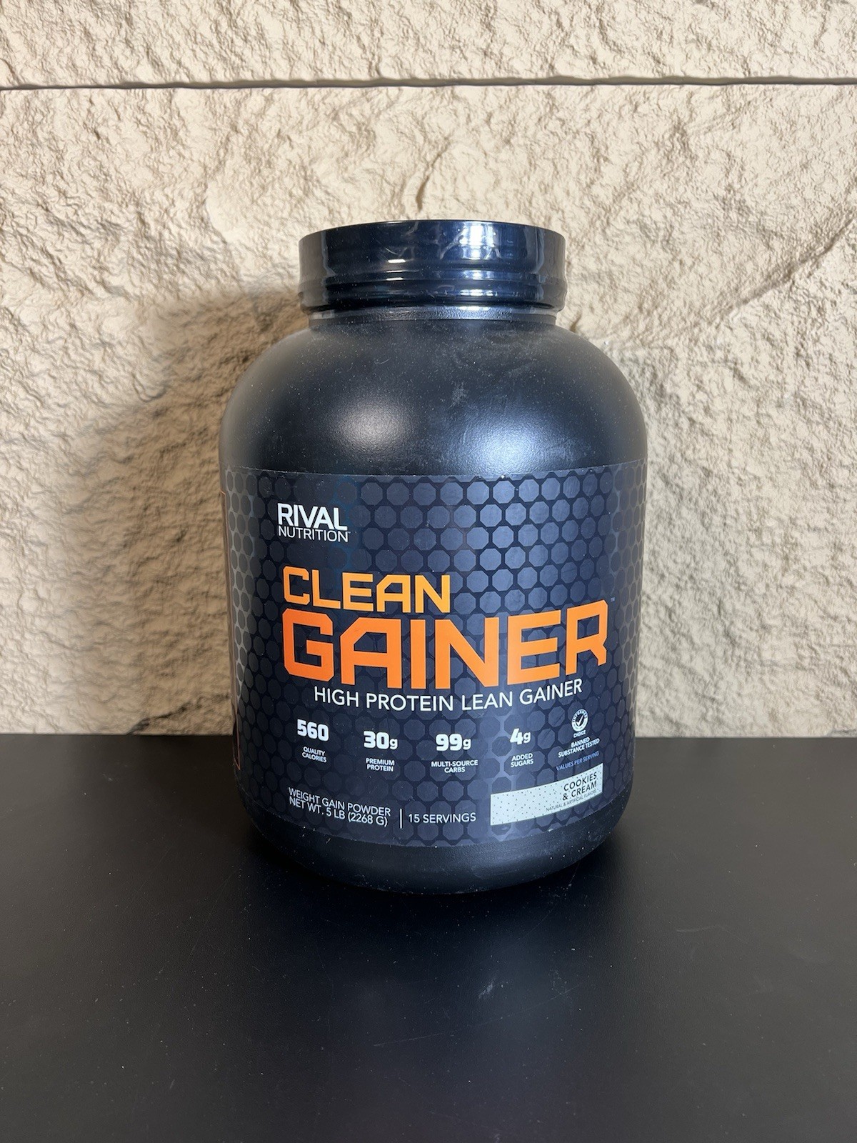Rival Clean Gainer 5lb Cookies Cream High Protein Weight Gainer EXP 12/26