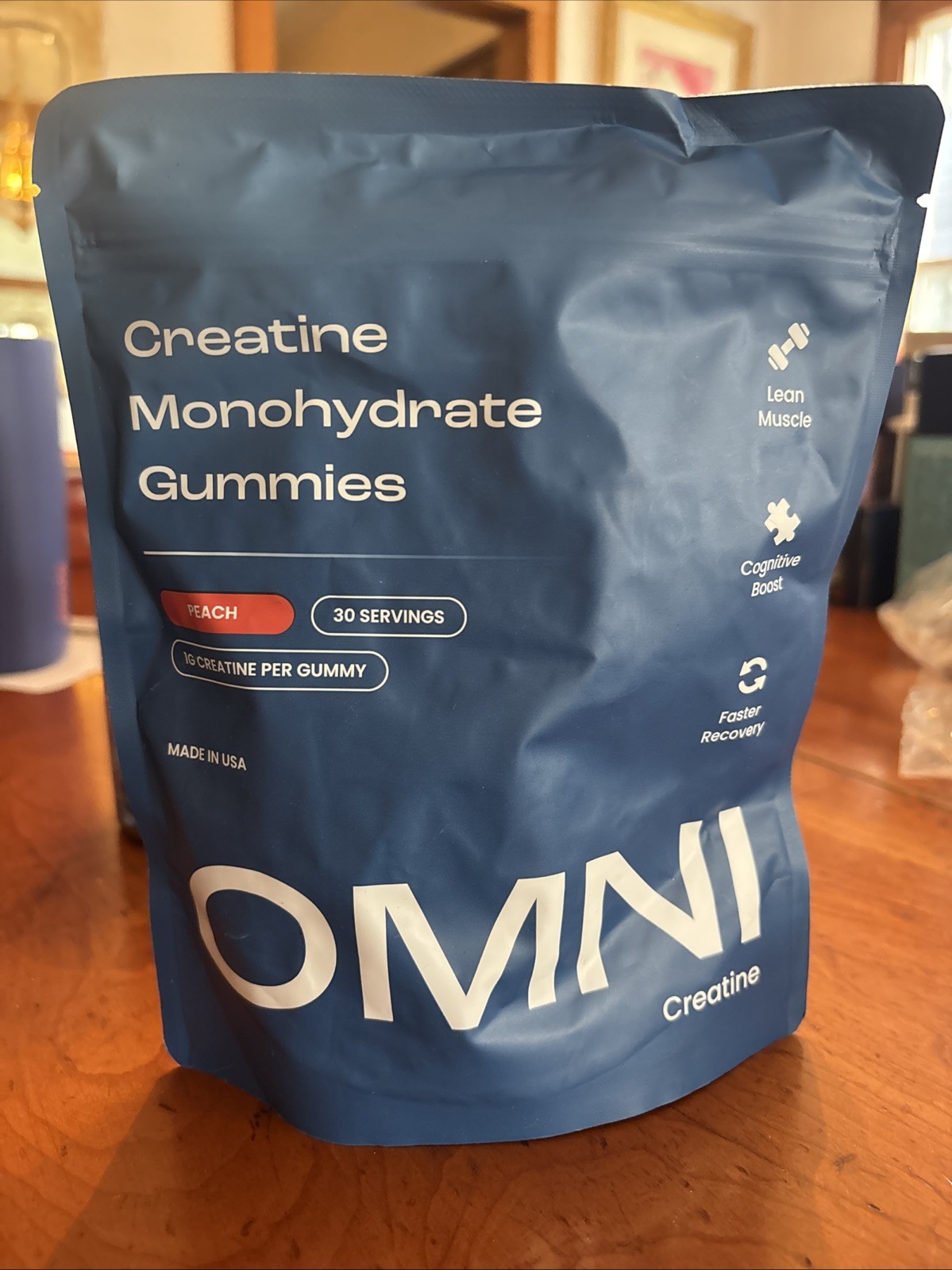 Omni Creatine Monohydrate Gummies Peach 30 Sevings