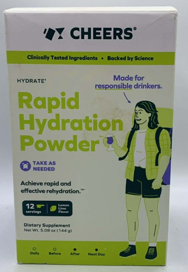 Cheers Rapid Hydration Powder ~ 5.08 oz ~ EXP 6/26 ~ FAST SHIP
