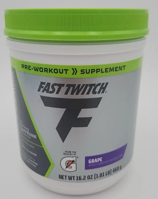 LOT OF 3 Fast Twitch Gatorade Pre Workout Powder Supplement Grape 16.2 oz 6-25