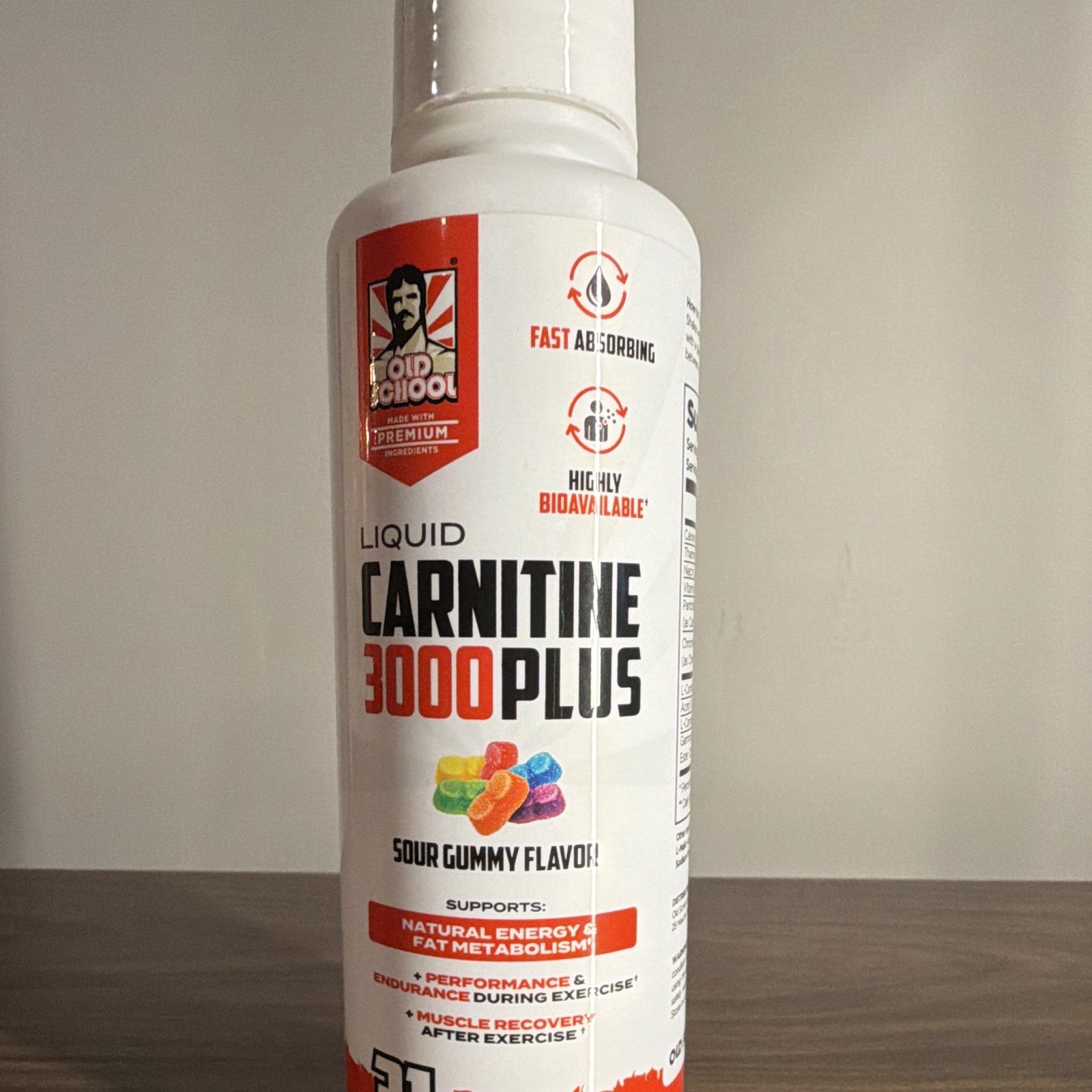 Old School Labs Carnitine 3000 Plus Liquid Sour Gummy 31 Servings 15.7oz