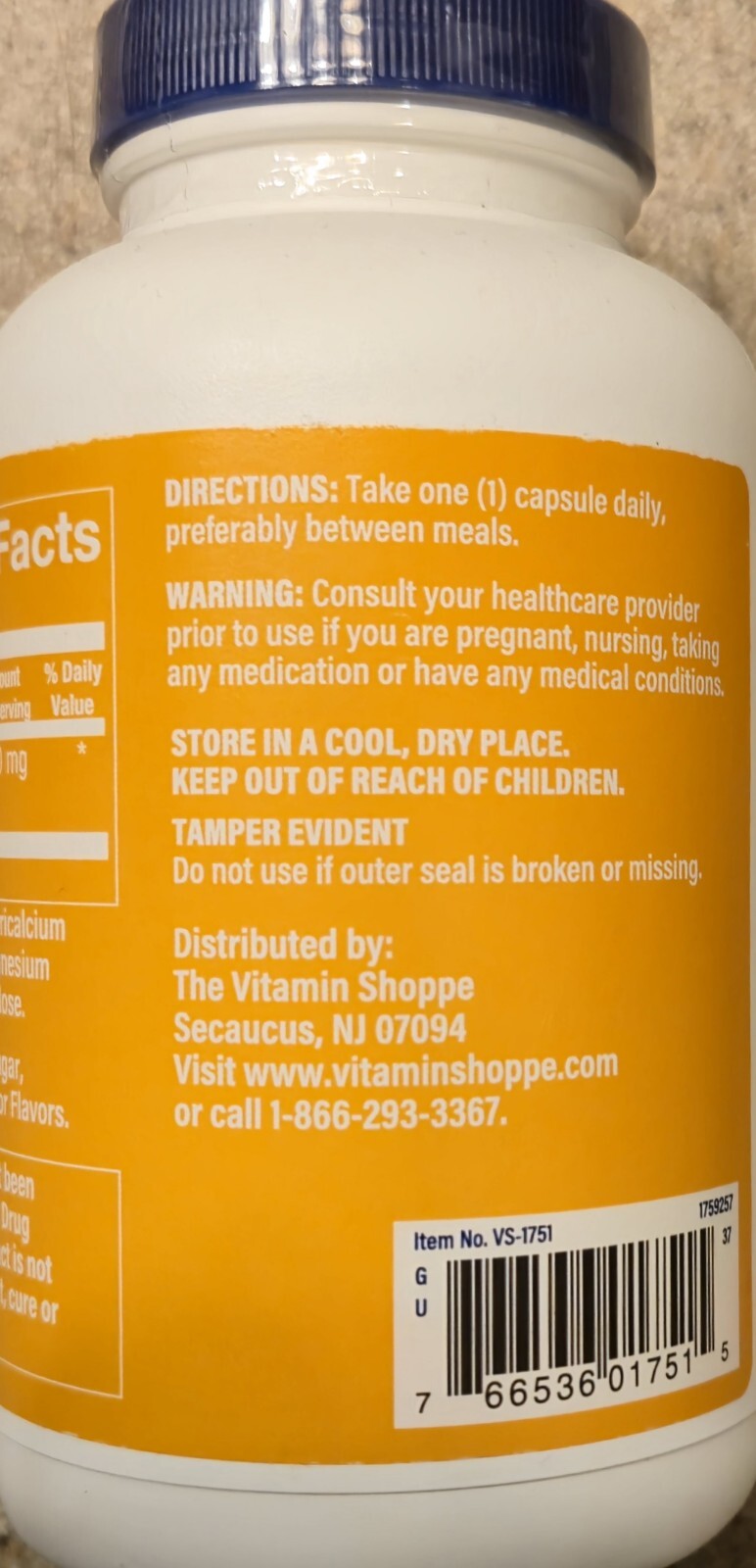 The Vitamin Shoppe ACETYL L-CARNINTINE 240 Capsules ( 240 Servings )BEST BY 5/25