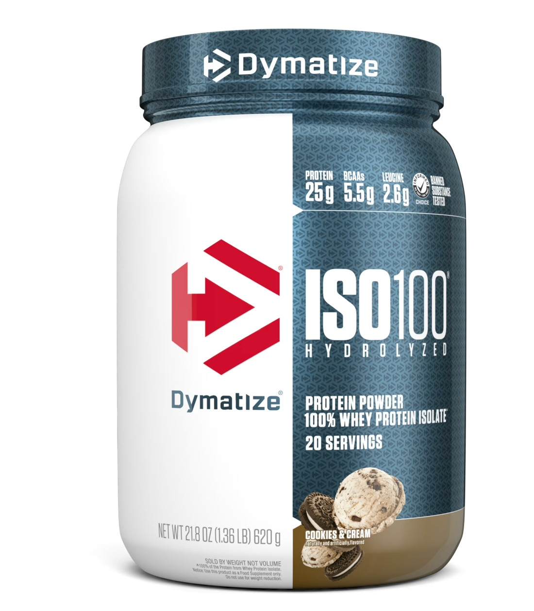 Dymatize ISO100 Hydrolyzed Isolate Protein Powder 100%, 20 Servings