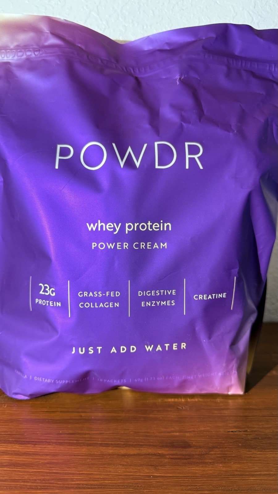 POWDR Whey Protein Powder Vanilla Non-GMO Gluten-Free Collagen Creatine 14
