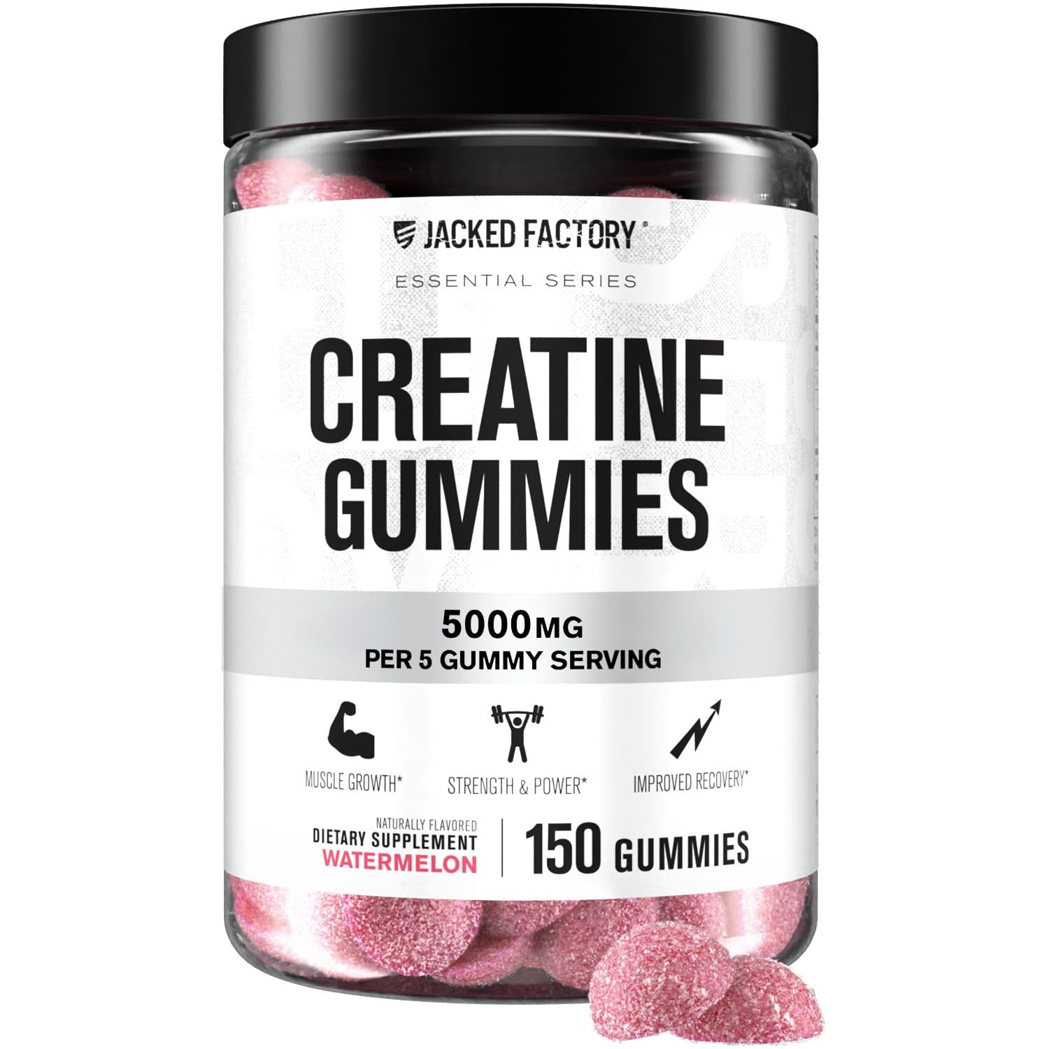 Creatine Monohydrate Gummies 5g Daily Dose (1g per Gummy) – Creatine Gummy fo…
