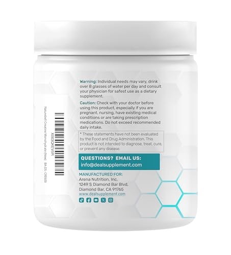 Creatine Monohydrate Powder 5g 120 Servings Micronized Unflavored