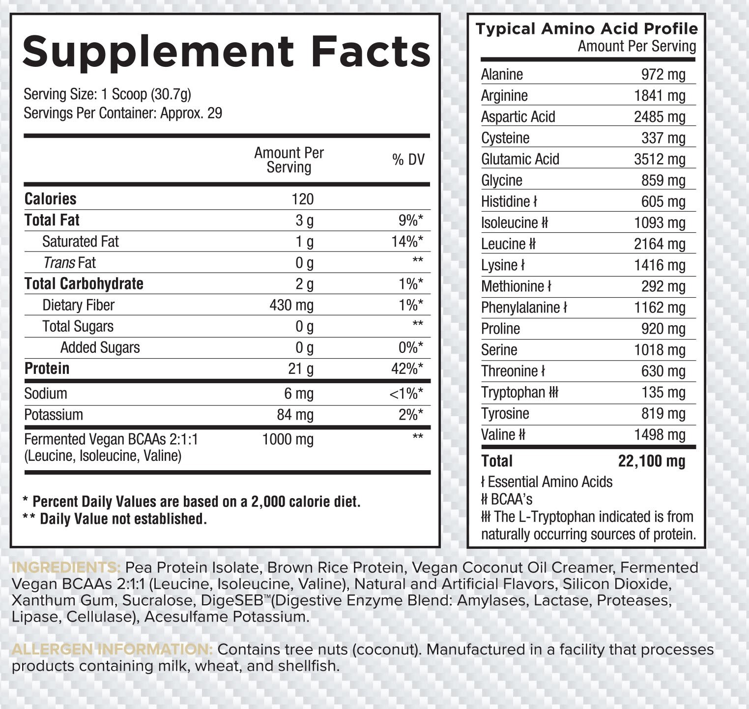 Core Nutritionals VEGAN Plant-Based Protein Blend 29 Serv (Vanilla Creme)