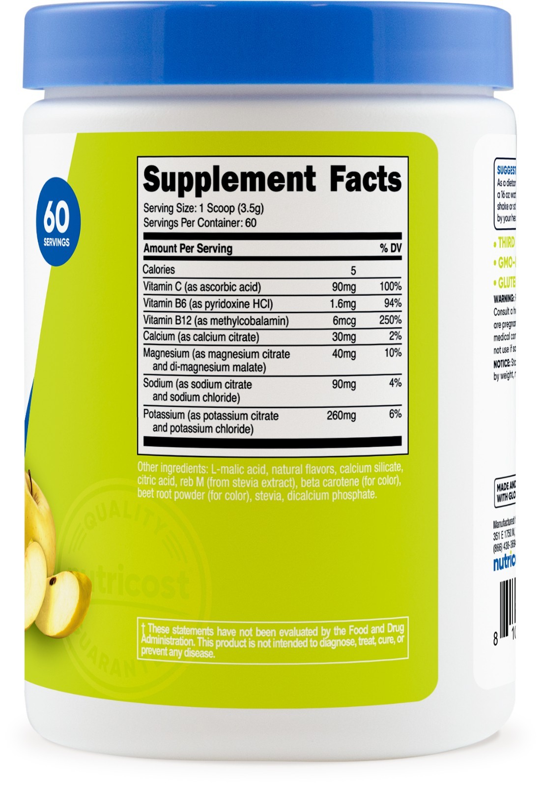Nutricost Electrolytes Complex Powder (Orchard Blast) 60 Servings – Zero Sugar