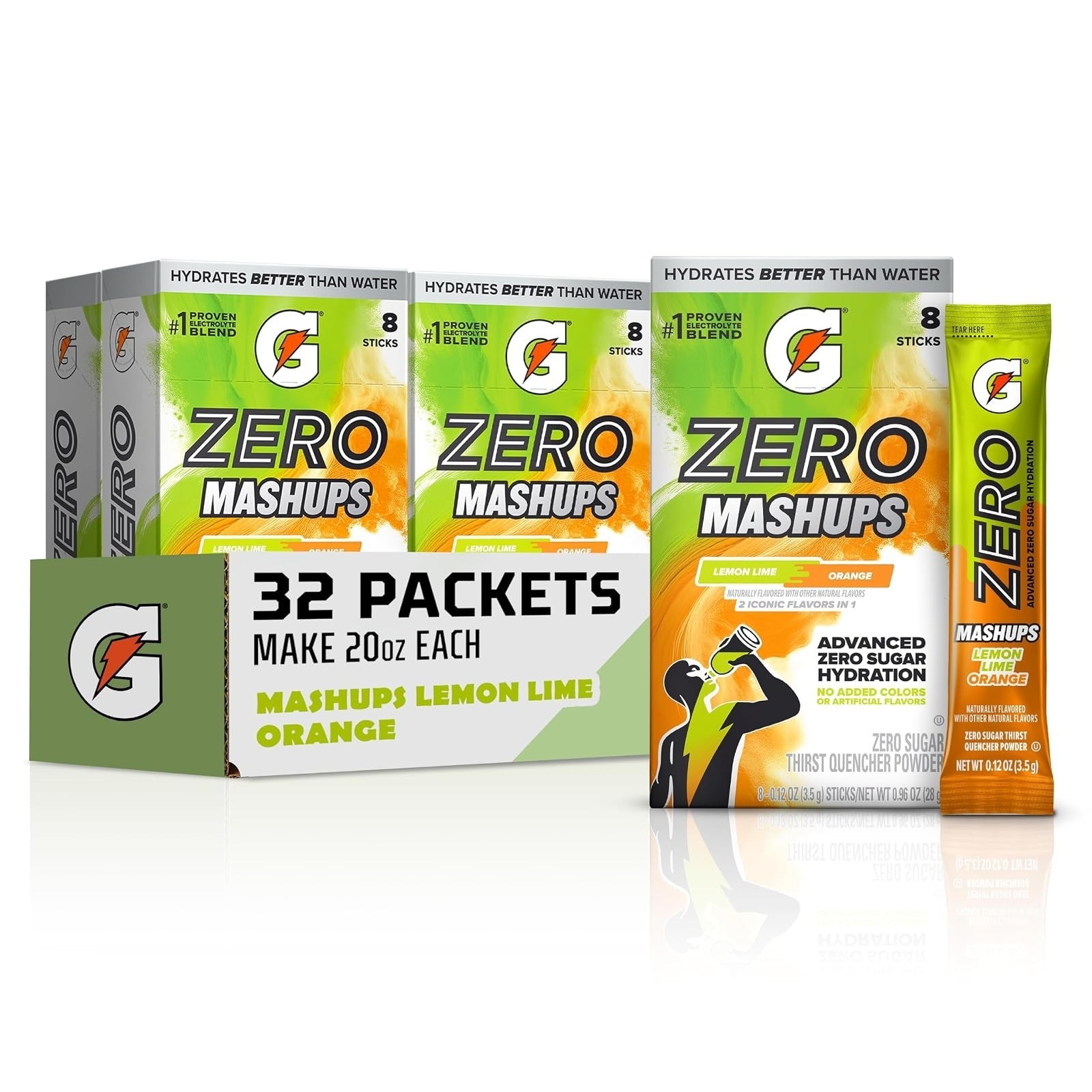 Gatorade Zero Sugar Electrolyte Powder, Grape Flavor, 32 Servings