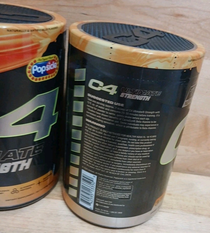2CT: C4 ULTIMATE STTENGTH Pre-Workout Frozen ORANGE MUSCLE STRENGTH BOOST 1.2LB