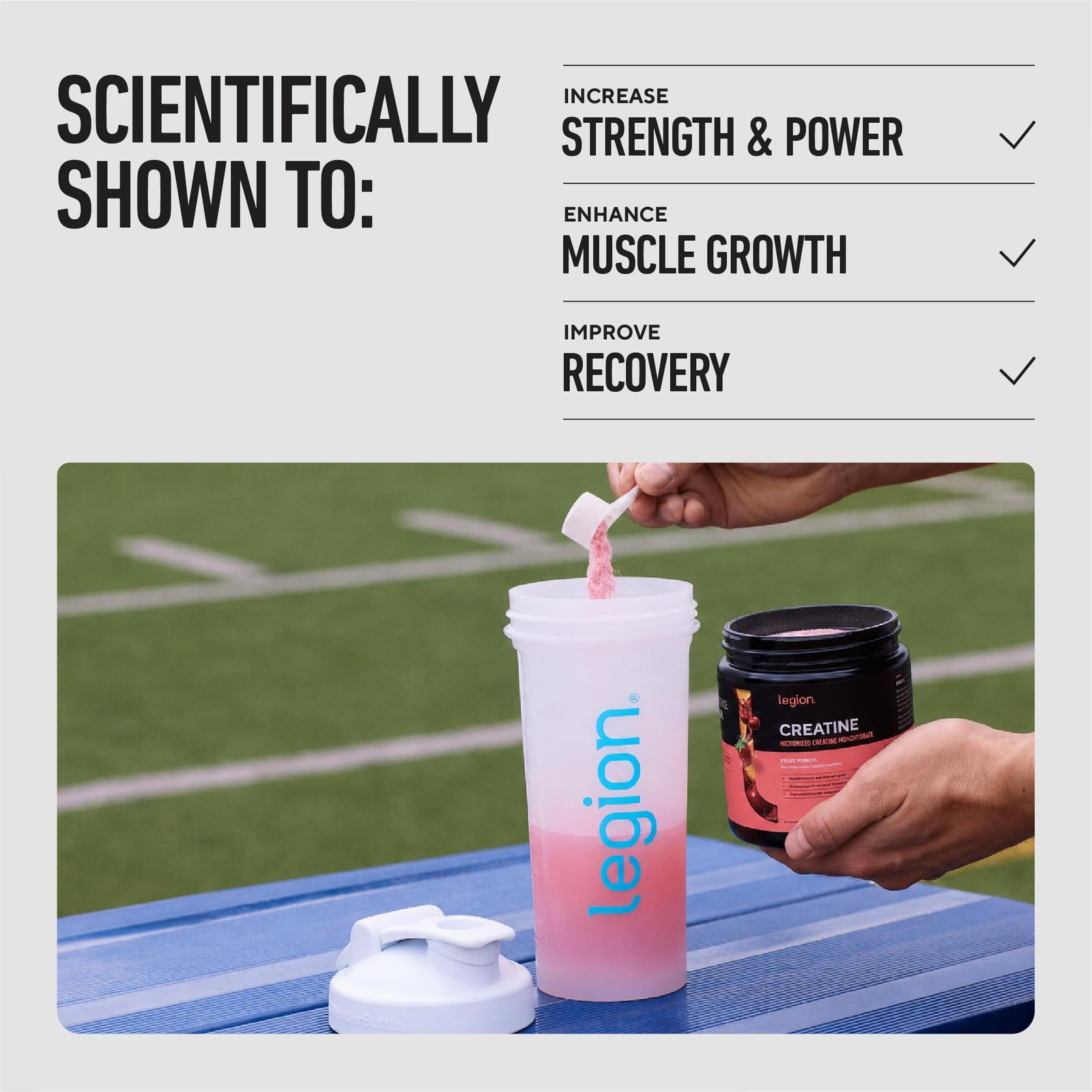LEGION Micronized Creatine Monohydrate Supplement – 60 Servings (Pack of 1)