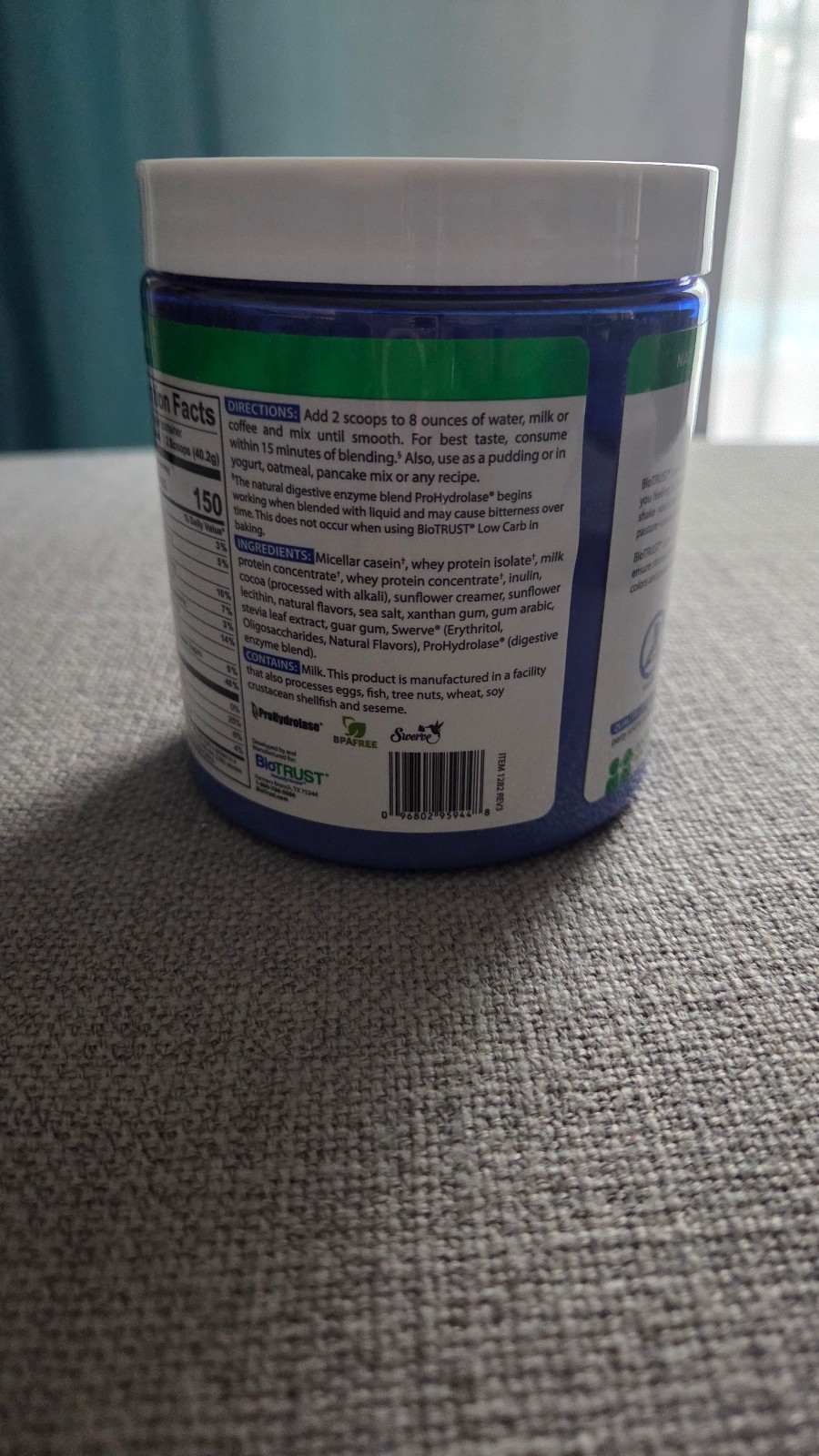 BiotTrust Protein Powder Low Carb New Never Opened Chocolate BB 08/2026 5.7OZ