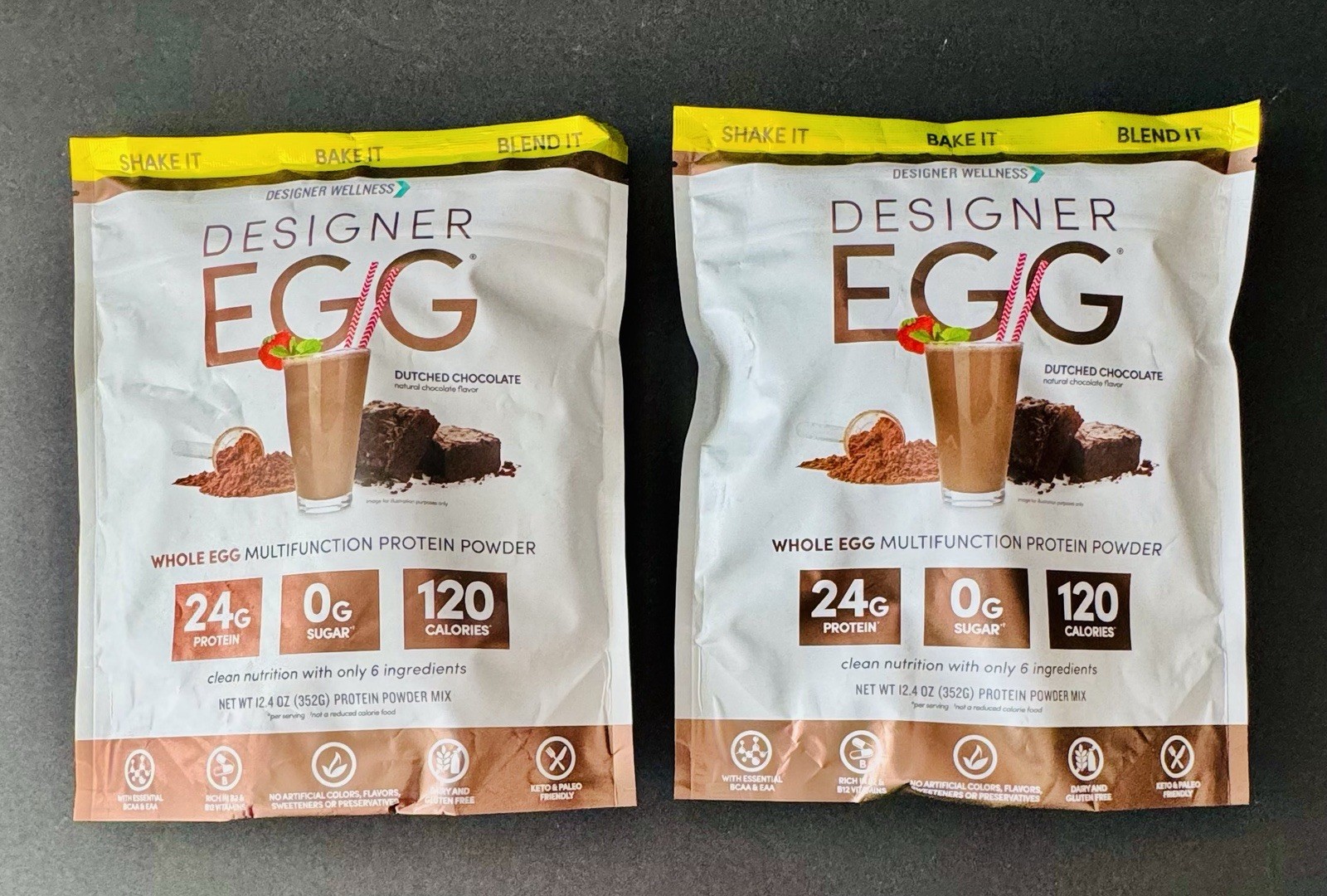 2x Designer Egg Whole Egg Multifunction Protein Powder, Dutch Chocolate, 05/2026