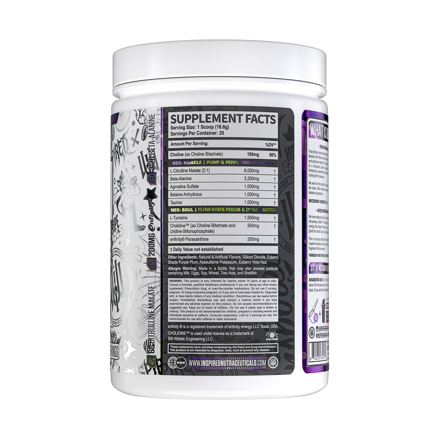 DVST8 NEO: Pre-Workout 200mg Enfinity Paraxant 3 Flavors See description.
