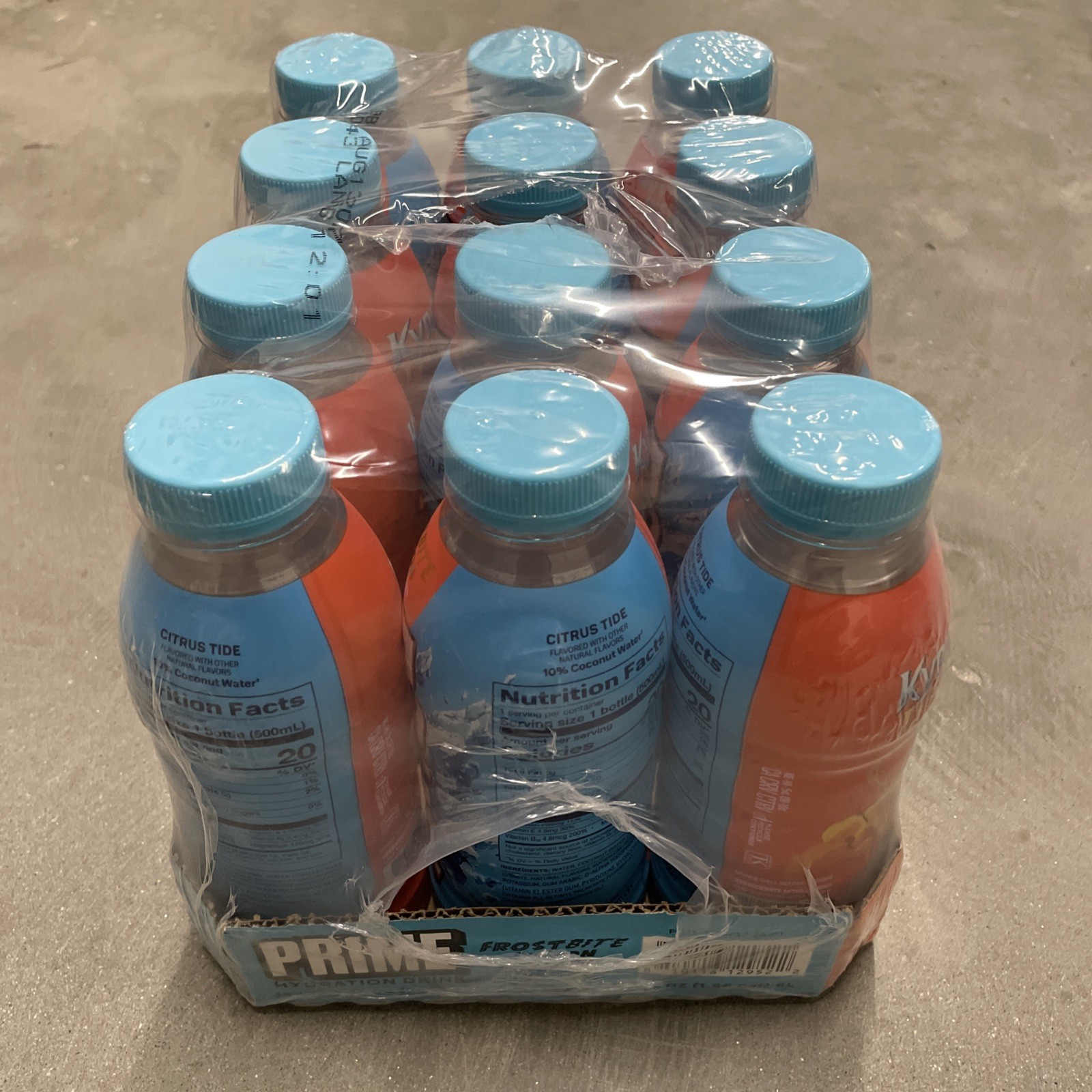 12 PACK NEW LIMITED FROSTBITE FUSION PRIME HYDRATION DRINK 16.9 OZ KYRO & LUKEN
