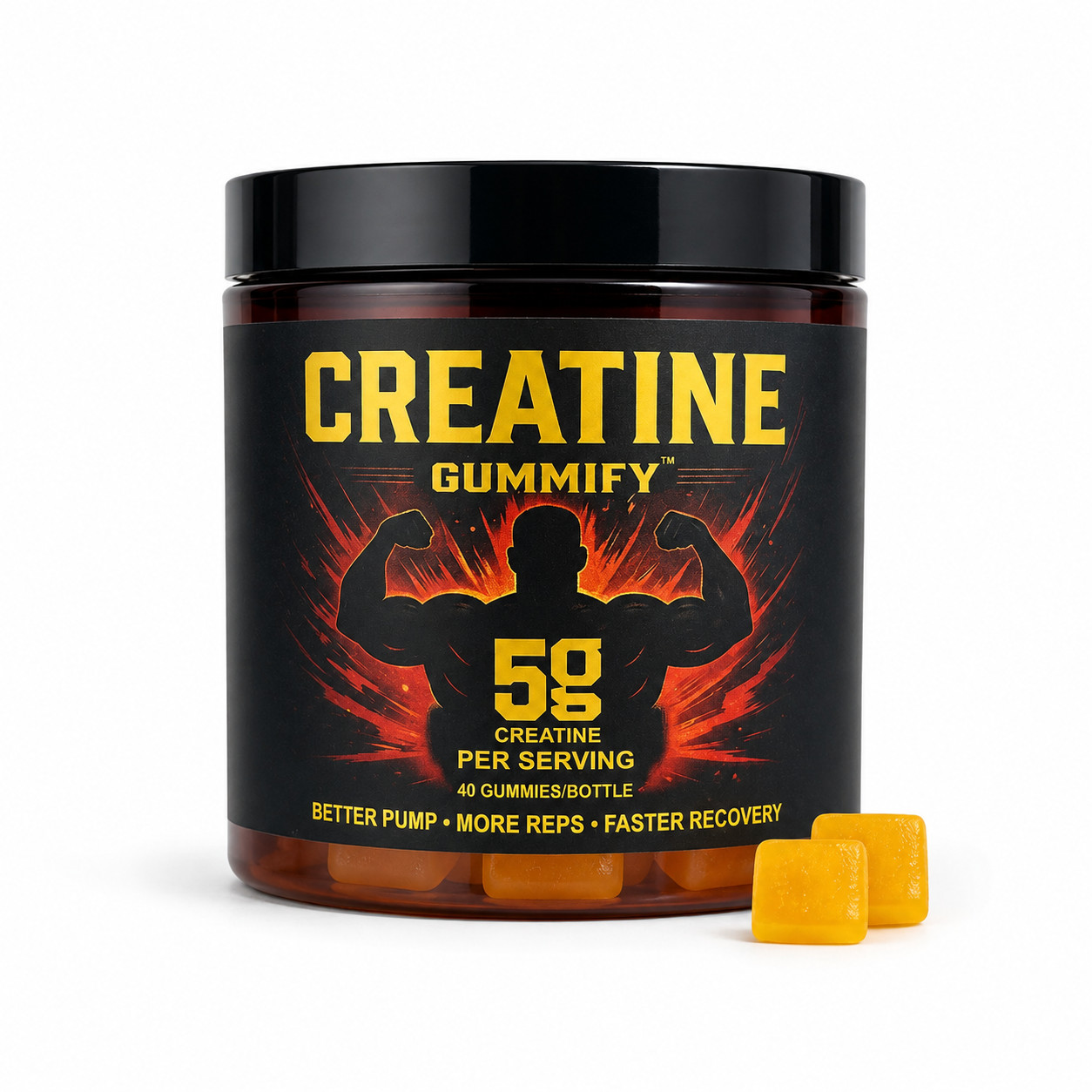 6 UNITS Creatine Gummies 5g creatine 40 gummies per bottle 2 month supply vegan