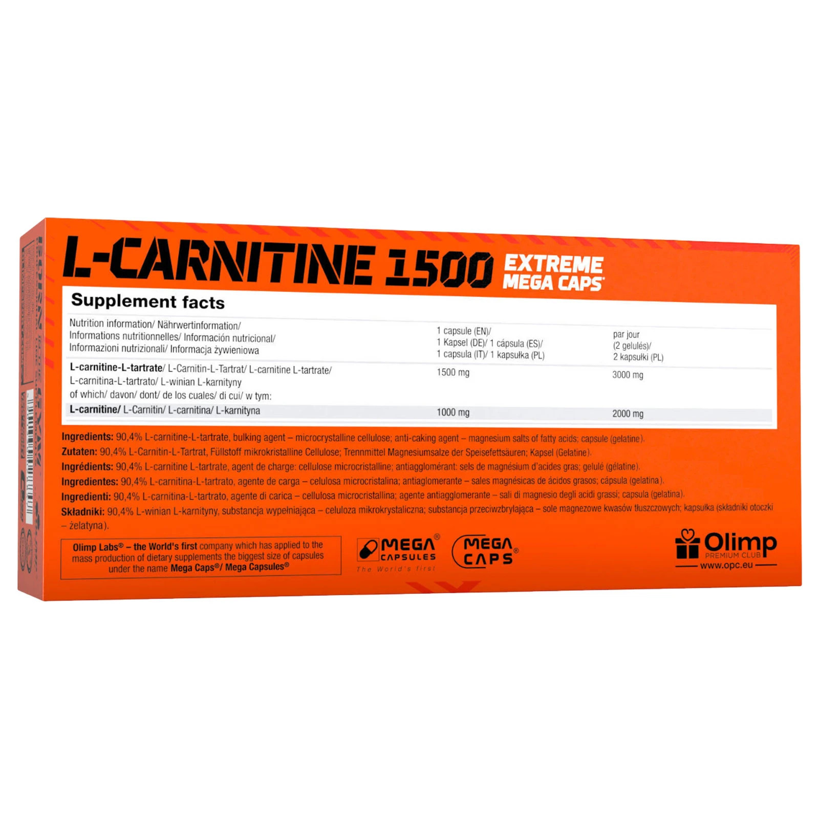 OLIMP L-CARNITINE 1500mg BIGGEST DOSE Slimming Diet Pills Weight Loss Fat Burner