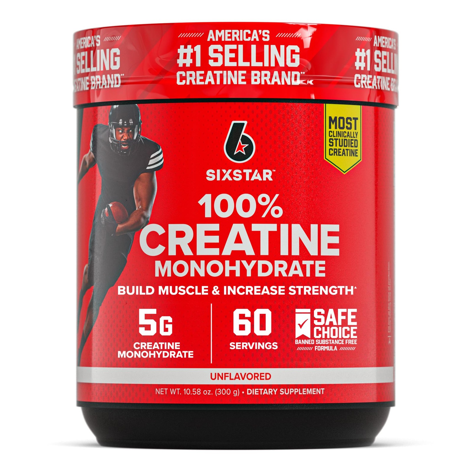Six Star 100% Creatine Monohydrate Powder – 10.58 Ounce (Pack of 1)