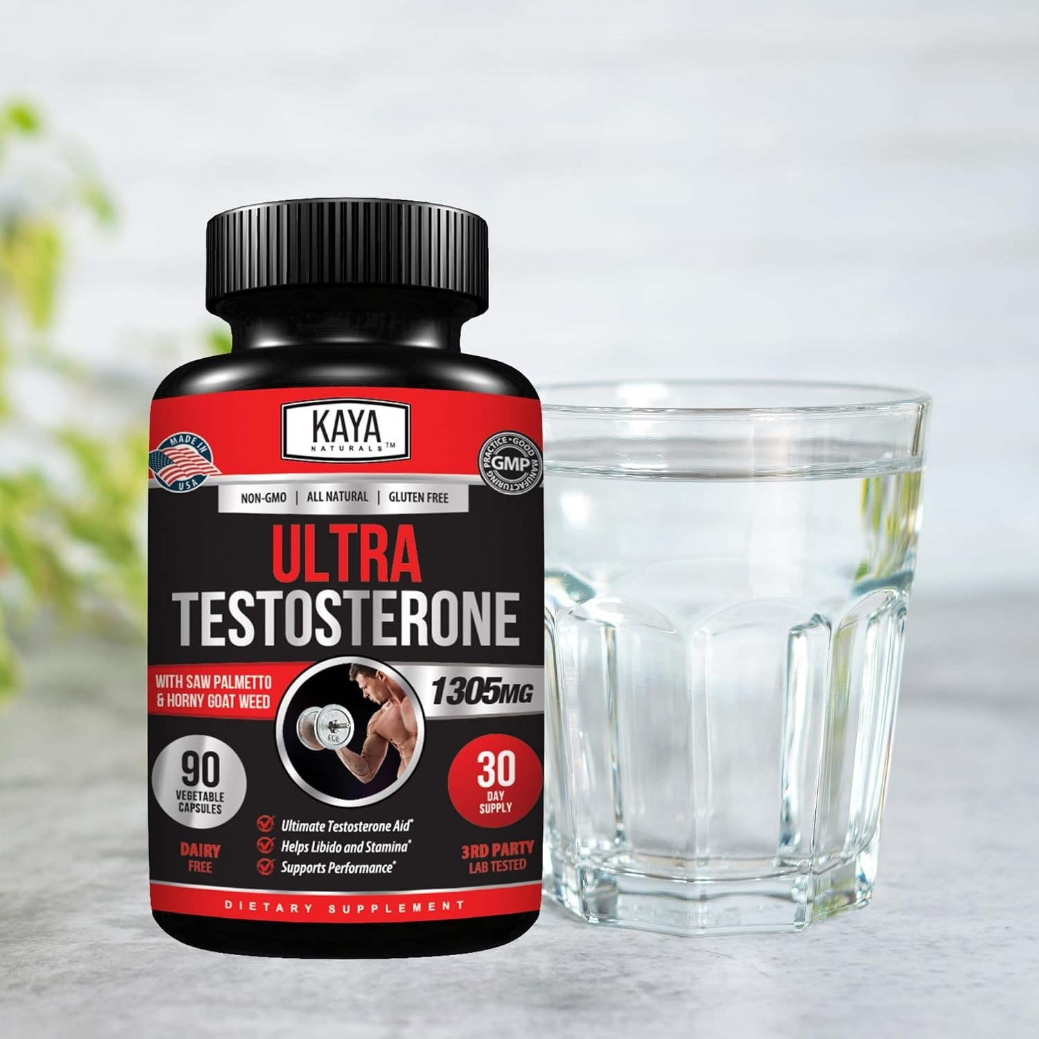 Men’s Testosterone Booster with Tribulus Terrestris – 90 Capsules for Vitality
