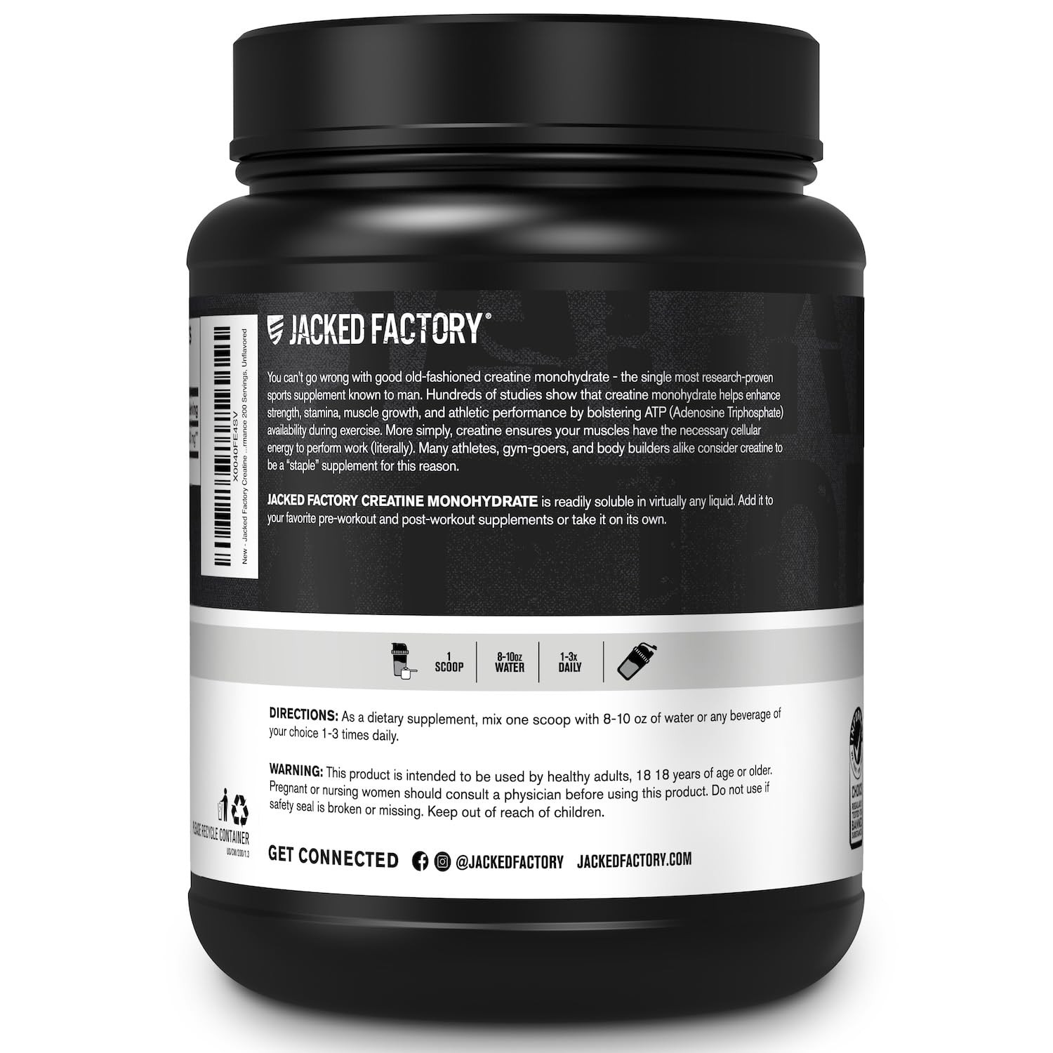 Creatine Monohydrate Powder 1000g – 5g Daily Creatine Supplement for Men and Wom