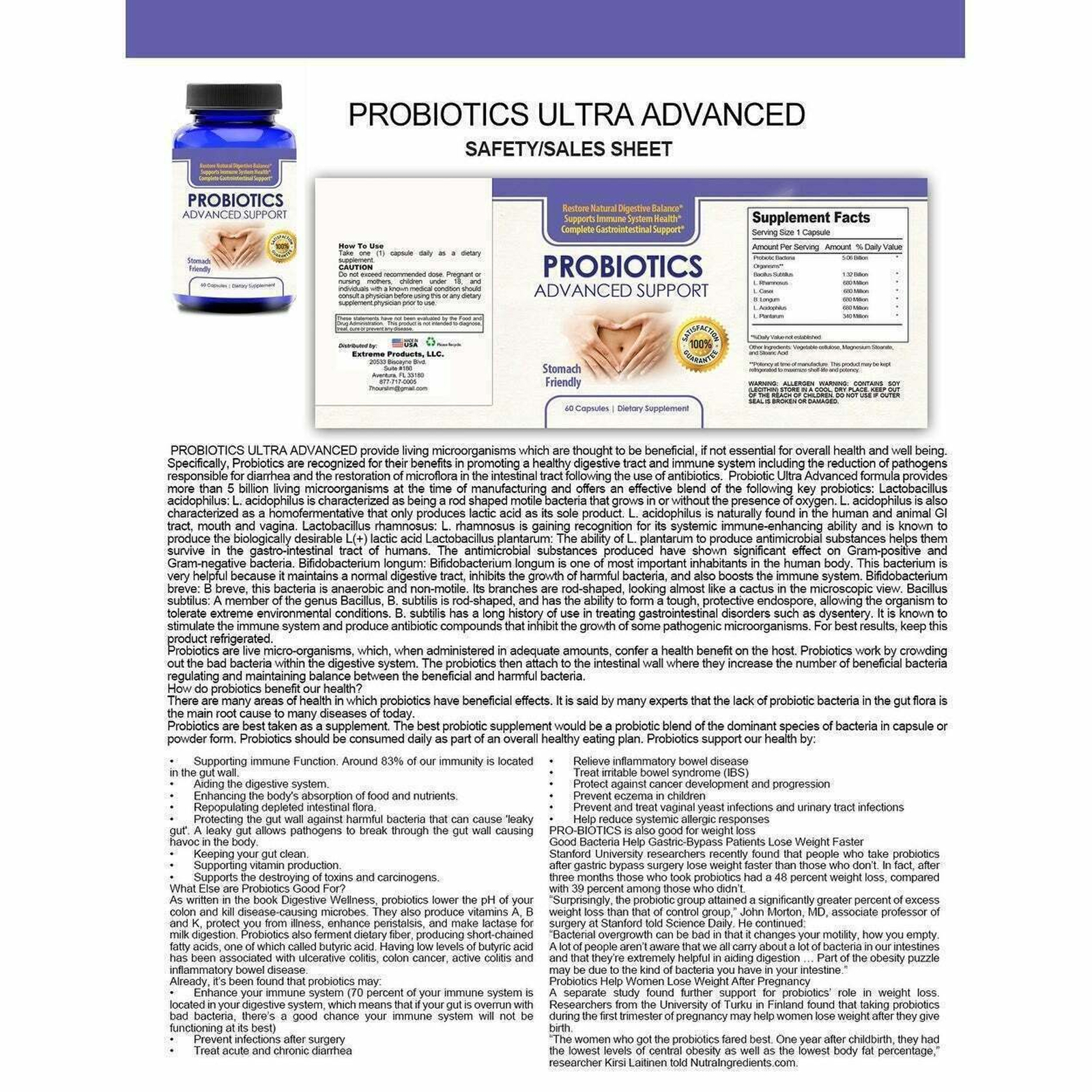 Probiotics Digestive Support & Black Seed Oil Immune Health Dietary Supplement