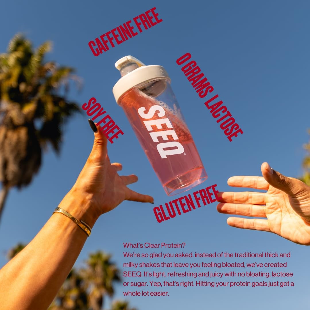 SEEQ Clear Whey Isolate Protein Powder, Strawberry Lemonade 22 Servings, 22g…