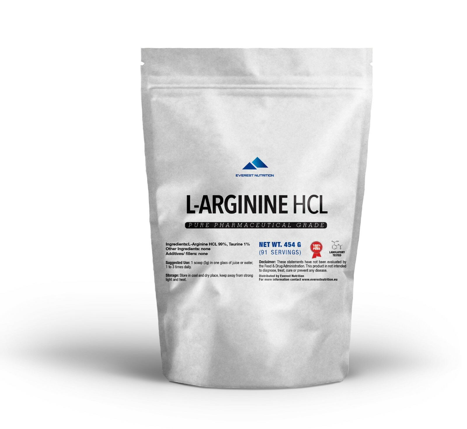 L-ARGININE HCL PHARMACEUTICAL QUALITY POWDER FASTER ABSORPTION