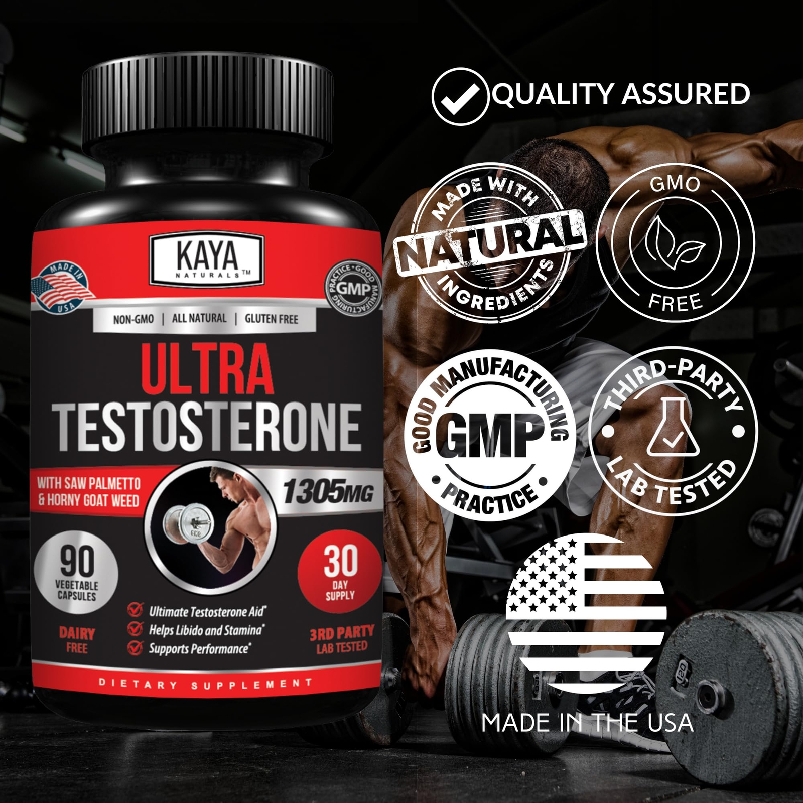 1 Pack TEST BOOST Max Sculptnation Testosterone Build Muscle Men Horny Goat Weed