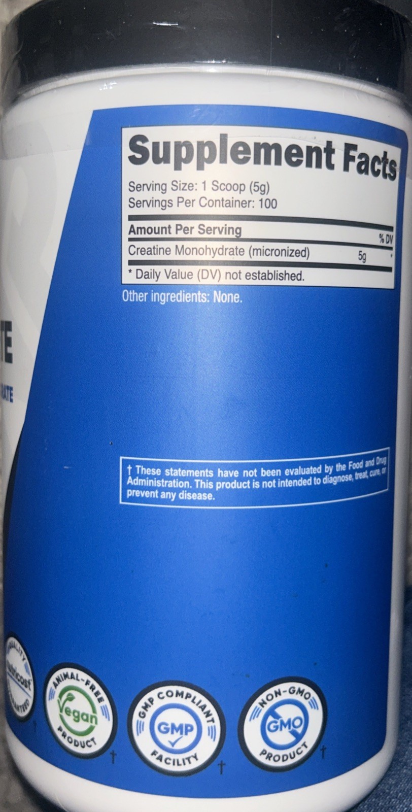 Nutricost Pure Creatine Monohydrate 500 Gram Powder